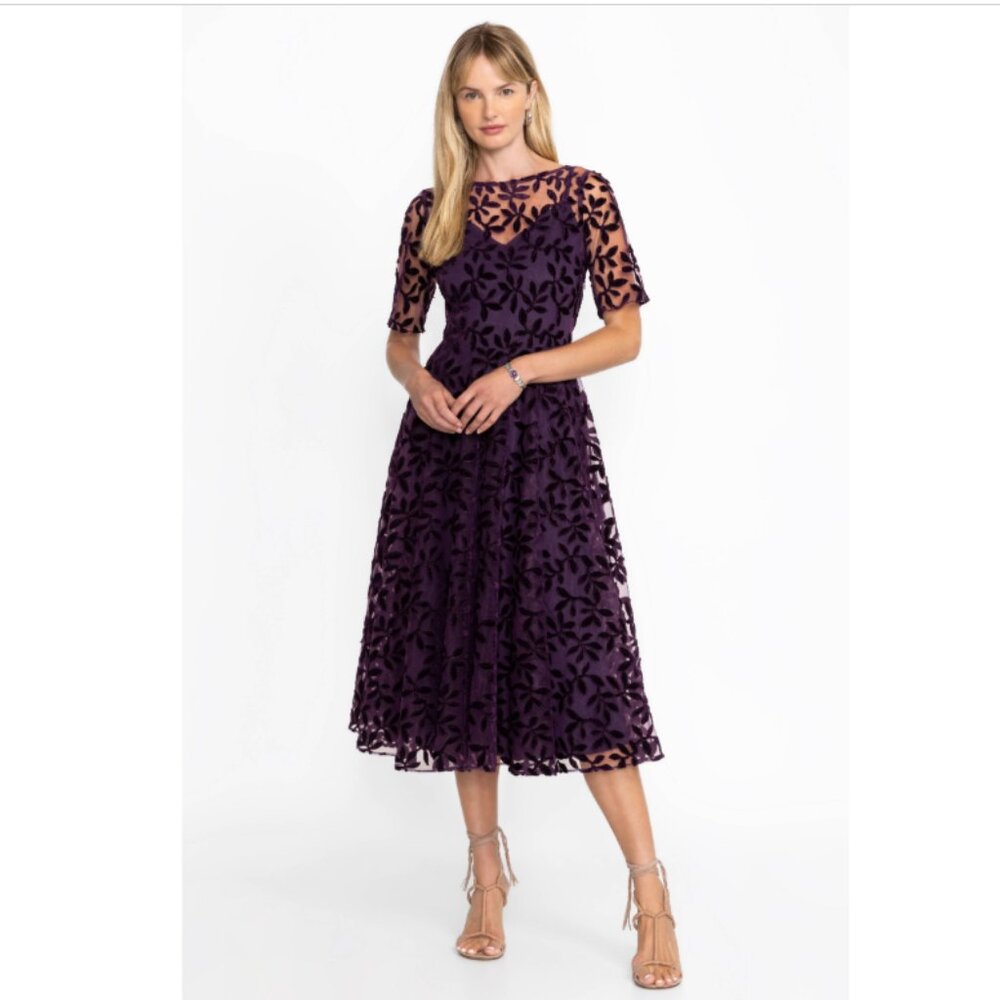 Johnny Was Flower Storm Mesh Flirty Dress